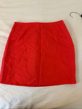 Forever 21 Red Linen Skirt Size XS